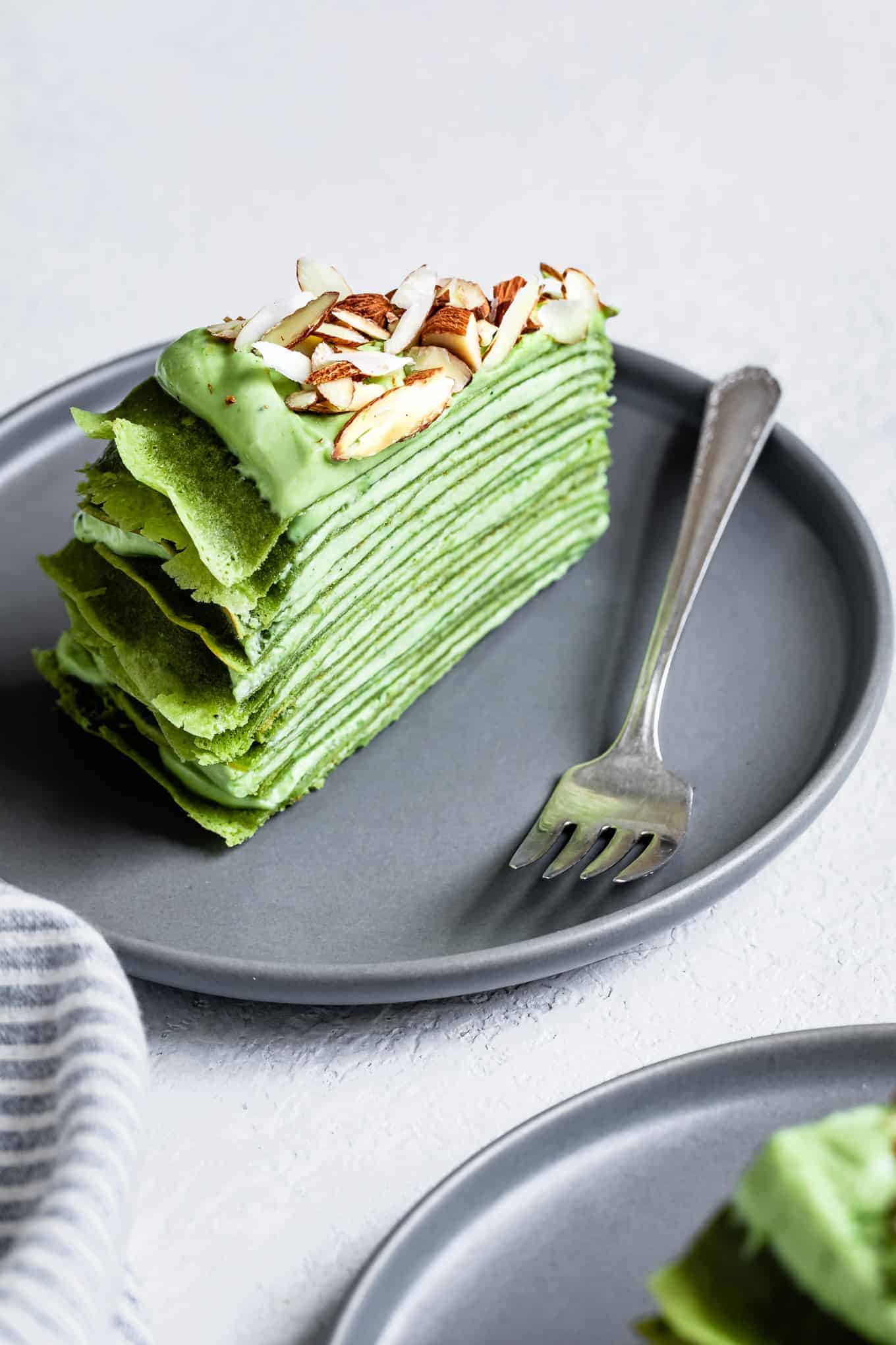 Gluten-Free Mille Crepe Cake with Matcha