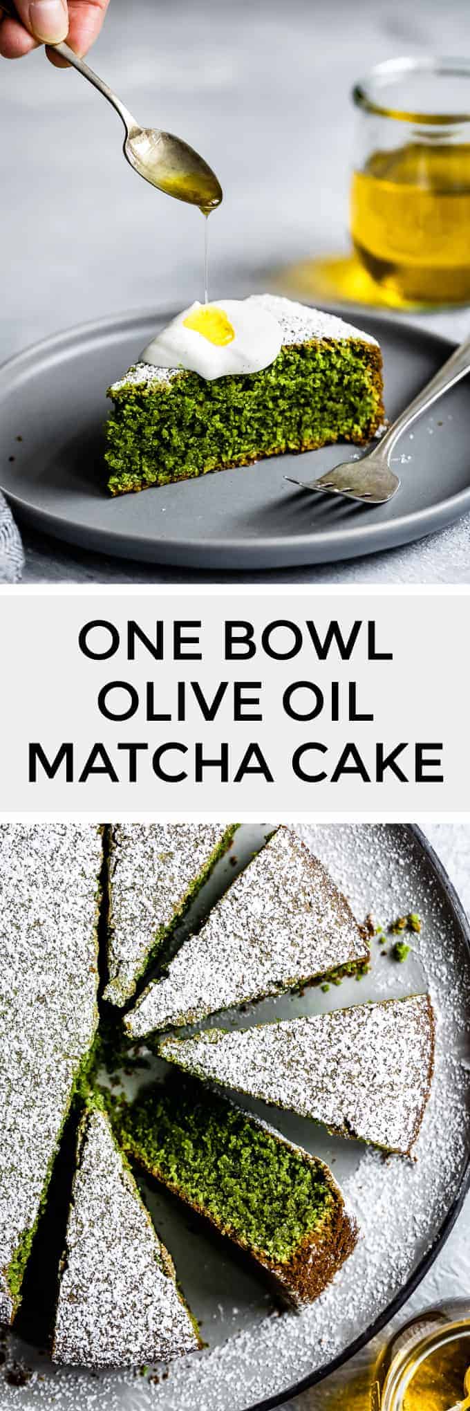 Gluten-Free Poppy Seed Olive Oil Matcha Cake