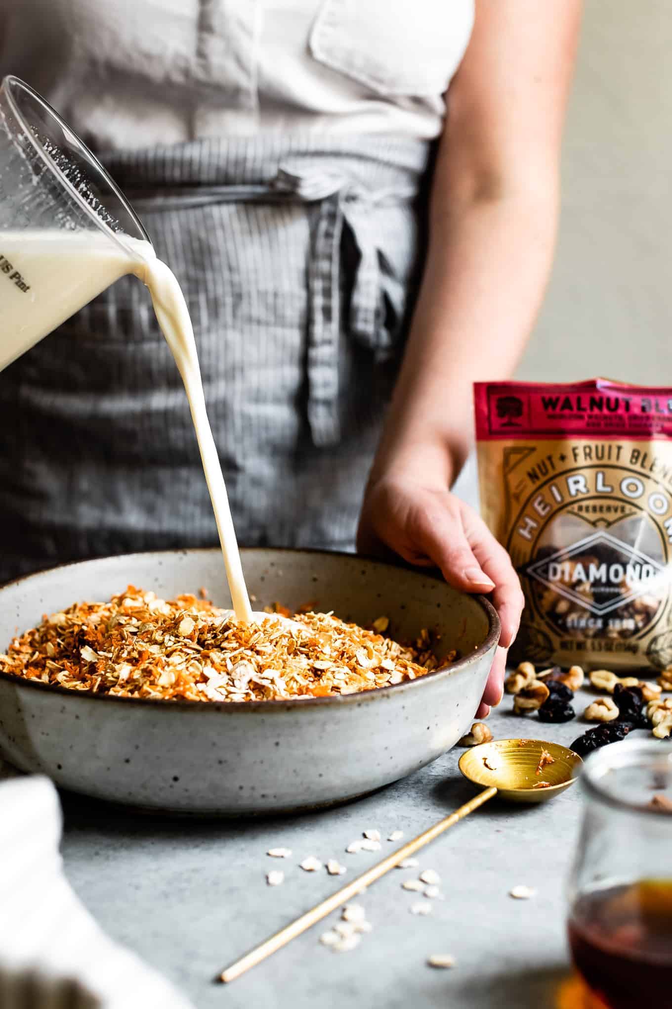 Spiced Carrot Cake Baked Oatmeal Recipe with Walnuts