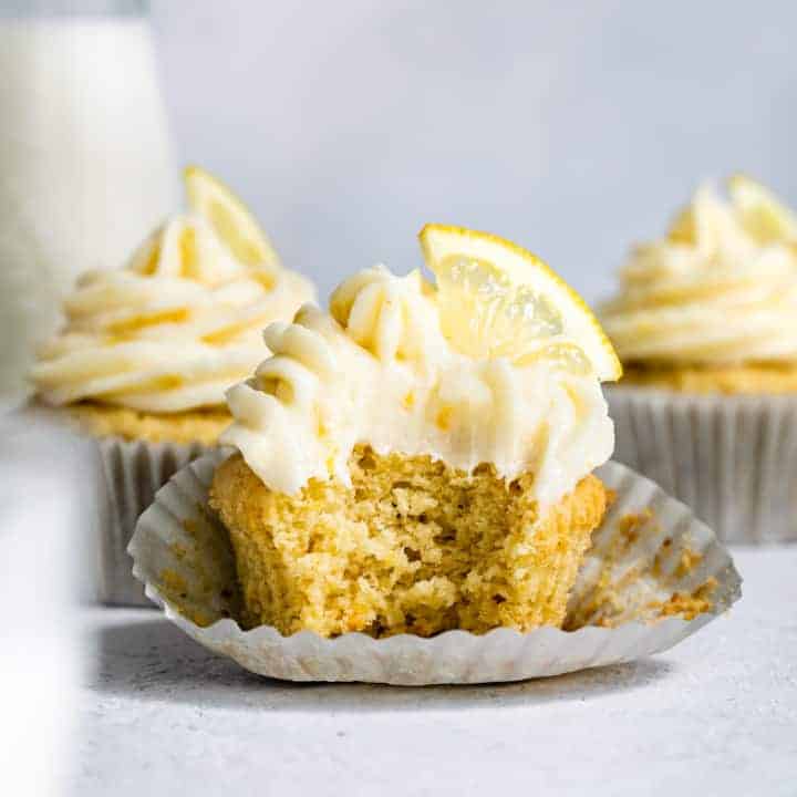 Gluten-Free Lemon Cupcakes with Cream Cheese Frosting