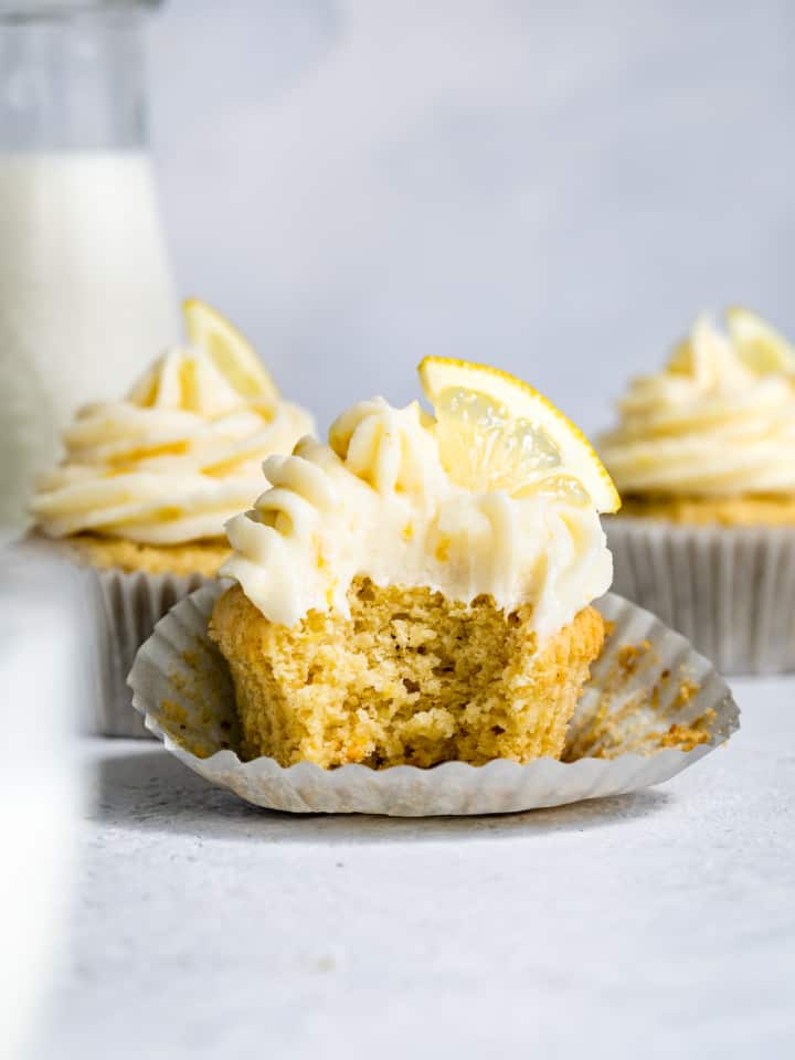 Gluten-Free Lemon Cupcakes with Cream Cheese Frosting