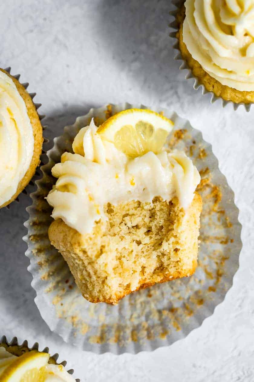 Gluten-Free Lemon Cupcakes with Cream Cheese Frosting