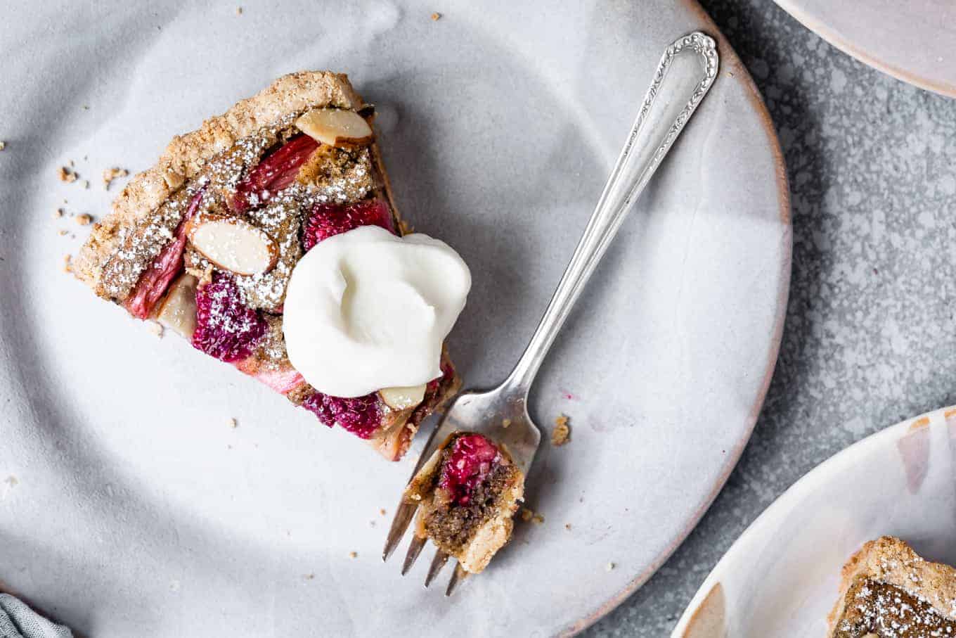 Gluten-Free Raspberry Rhubarb Tart