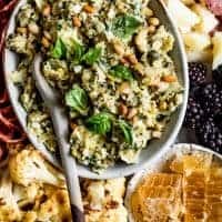 Basil Artichoke Tapenade with Pine Nuts