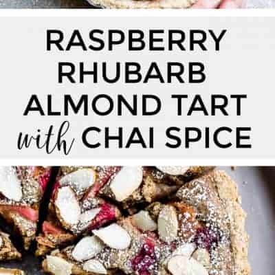 Rhubarb Raspberry Almond Tart