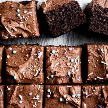 Gluten-Free Chocolate Sheet Cake with Chocolate Buttercream