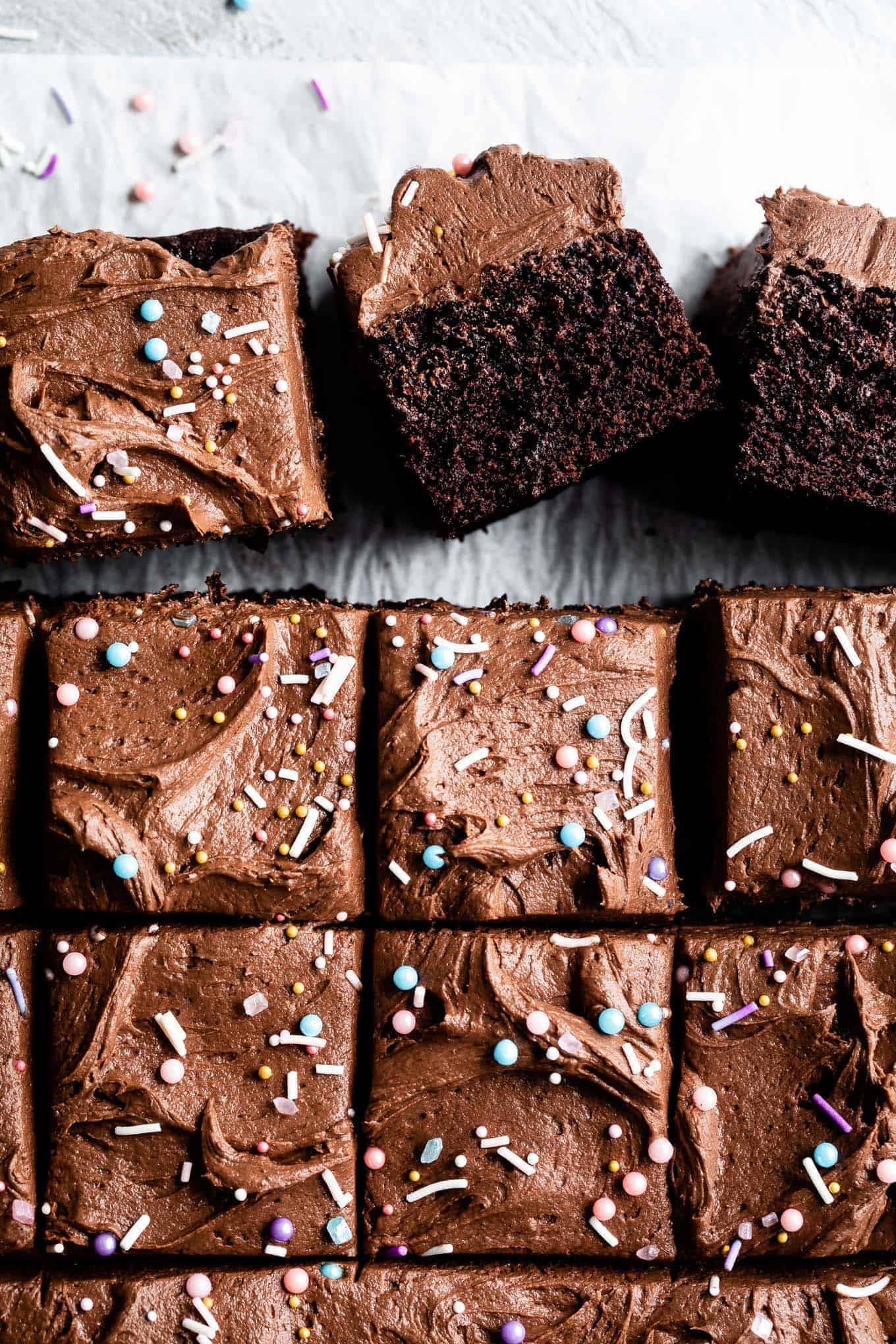 Gluten-Free Chocolate Sheet Cake with Chocolate Buttercream