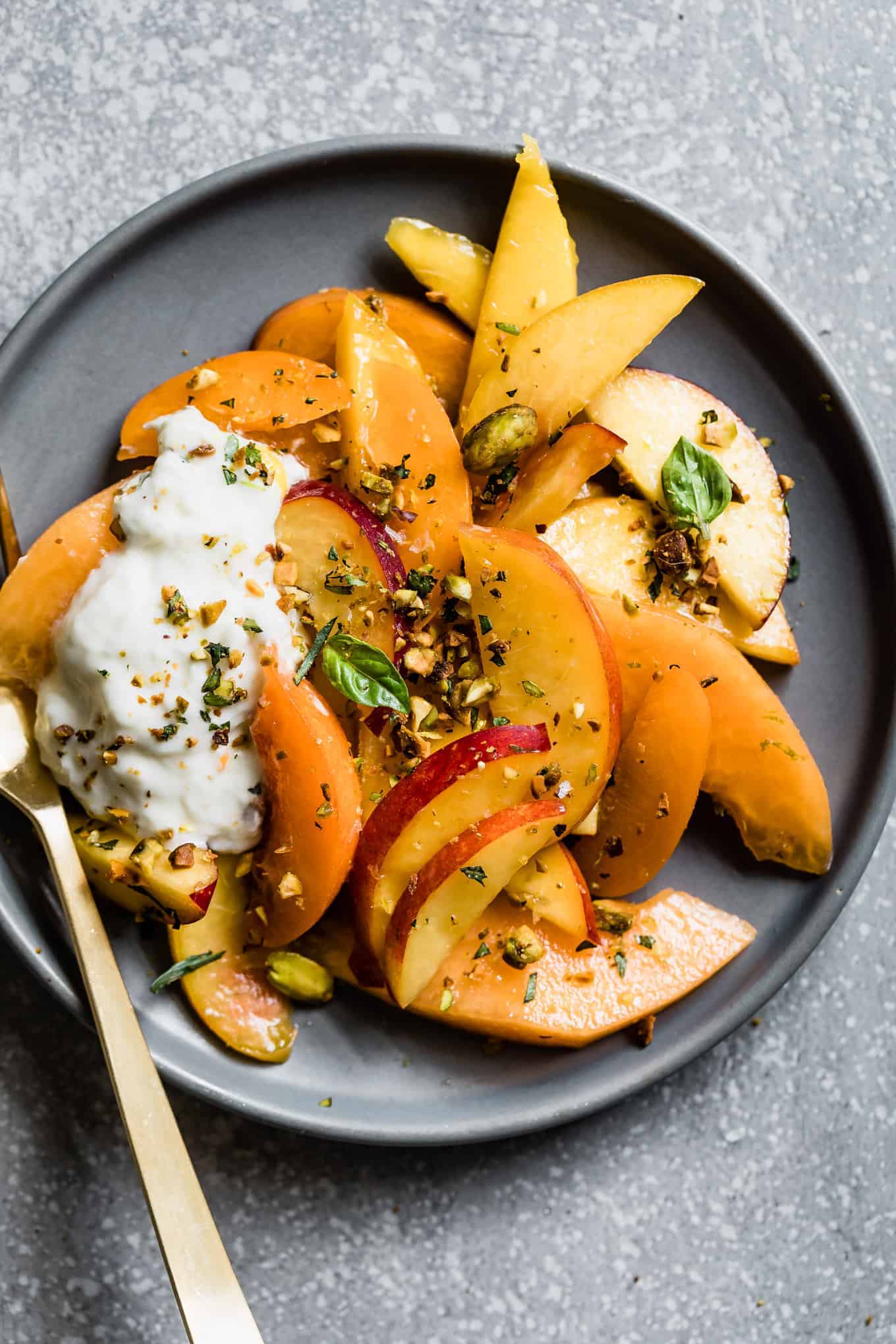 Summer Fruit Salad with Herbed Pistachios