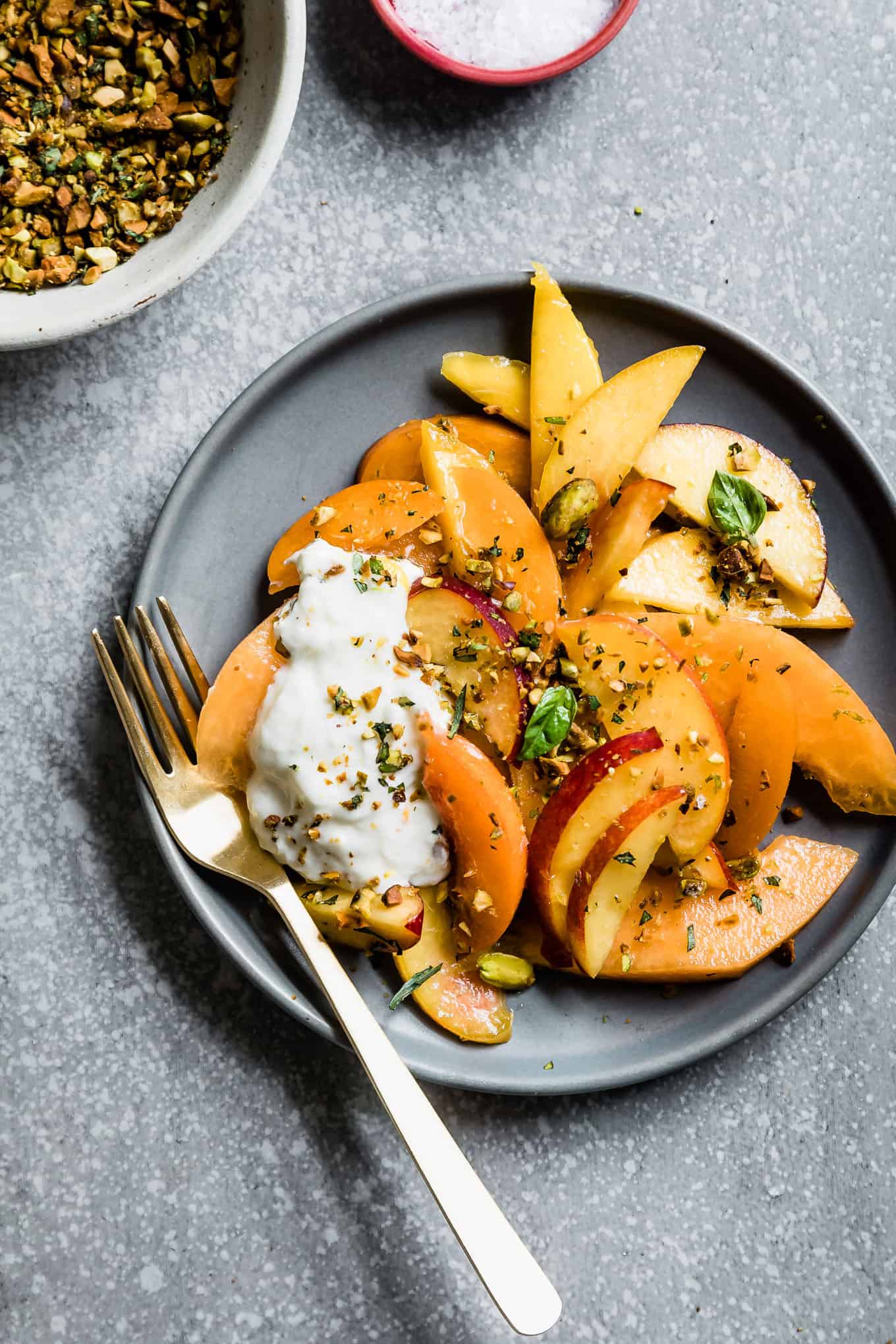 Summer Fruit Salad with Burrata