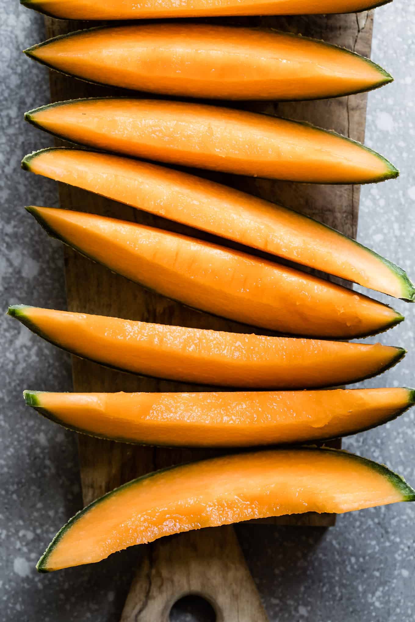 Sliced Ripe Cantaloupe