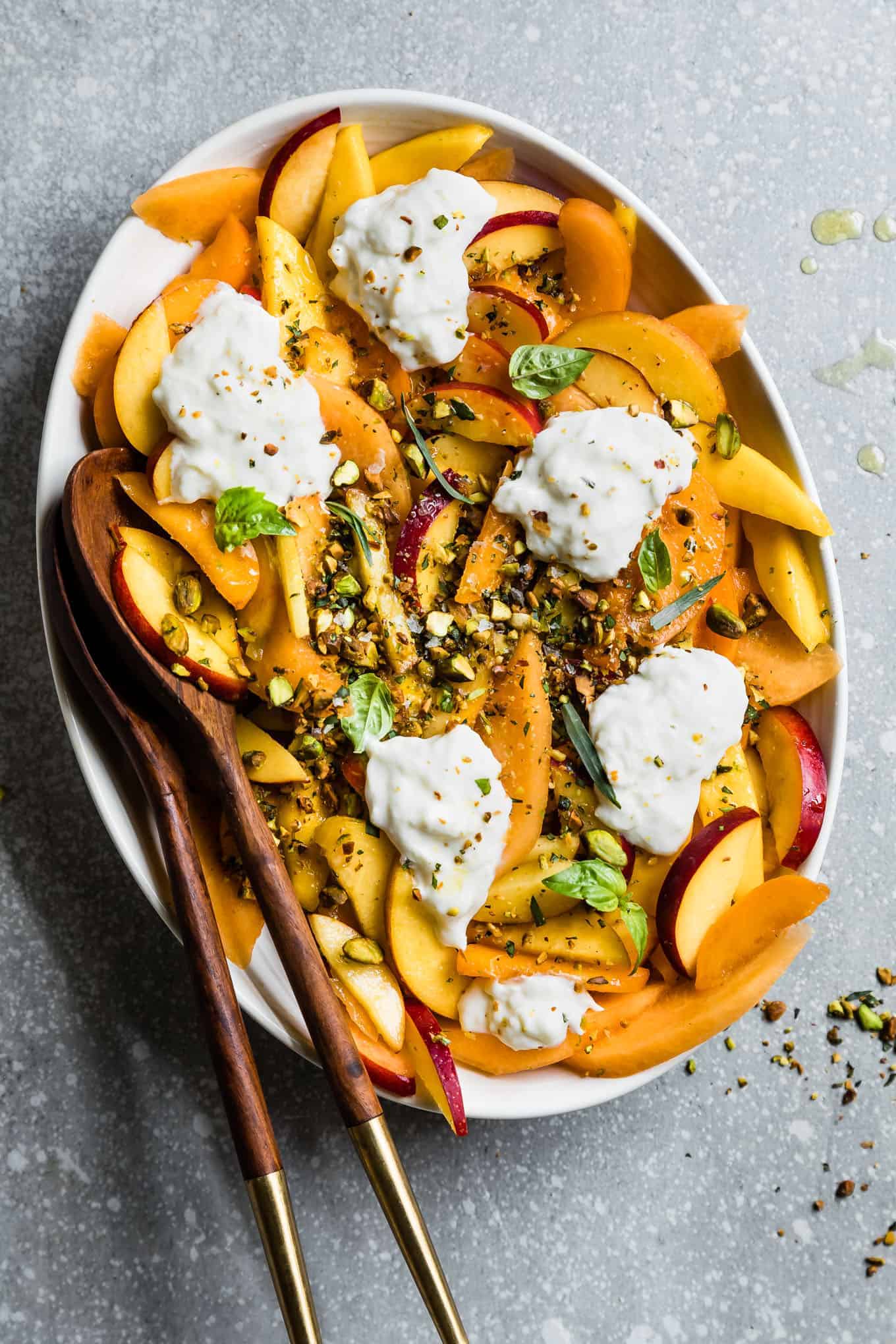 Cantaloupe, Stone Fruit, and Mango Fruit Salad