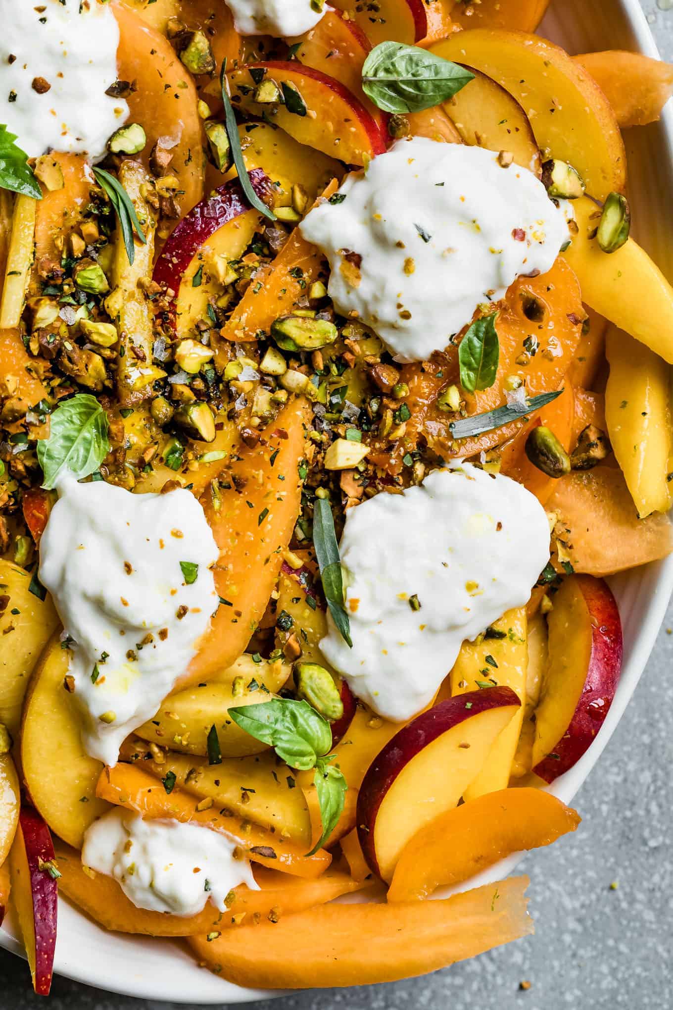 Cantaloupe, Stone Fruit, and Mango Fruit Salad