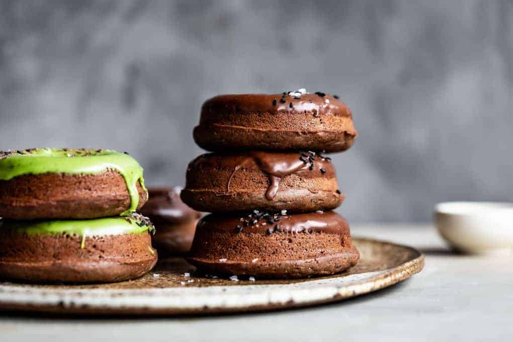 Chocolate Mochi Donuts with Chocolate or Matcha Glaze Snixy Kitchen
