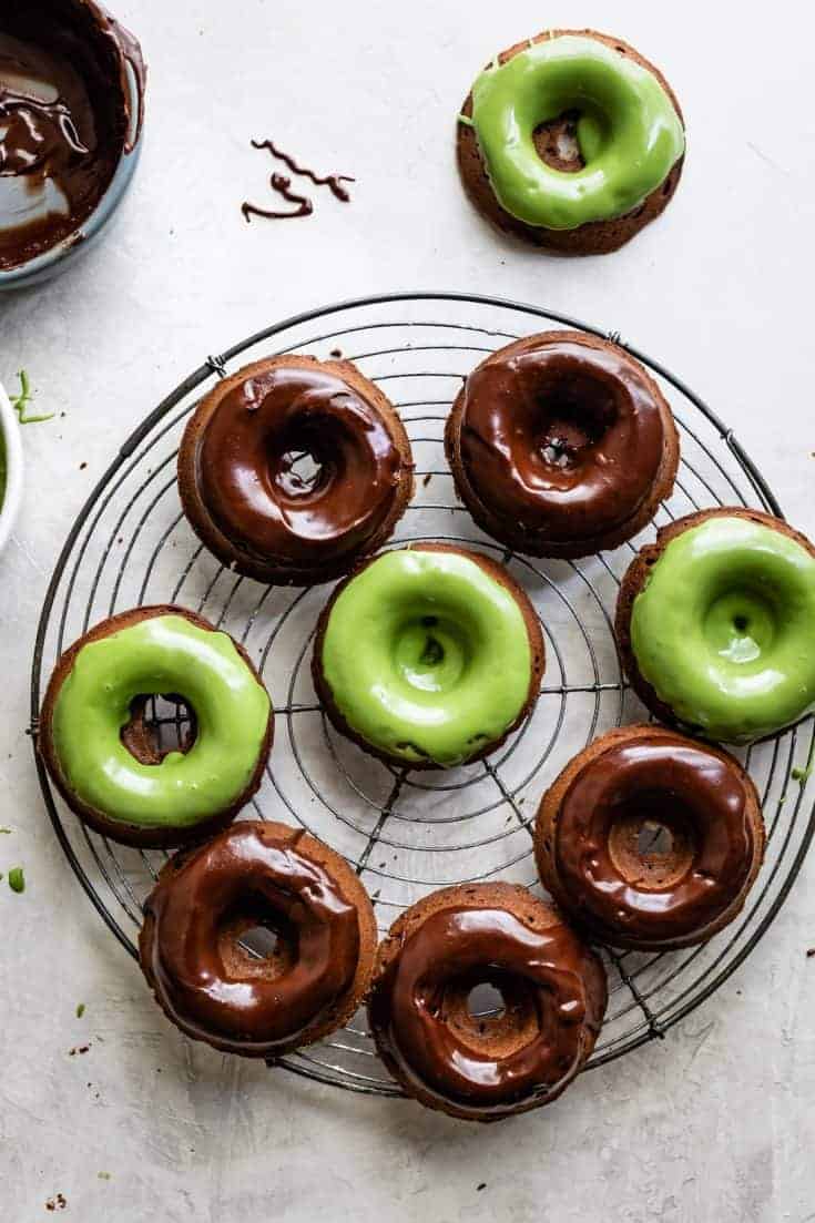 Chocolate Mochi Donuts with Chocolate or Matcha Glaze Snixy Kitchen