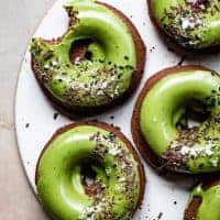 Chocolate Mochi Donuts with Chocolate or Matcha Glaze