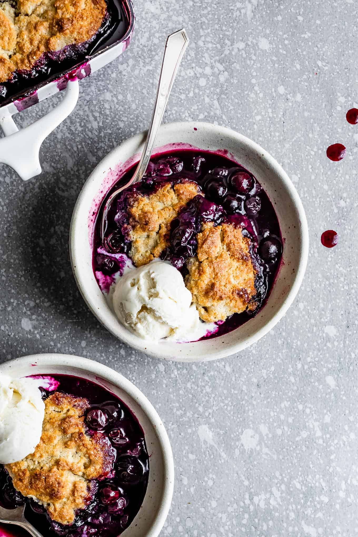 Gluten-Free Berry Cobbler with Oat Almond Flour Biscuits