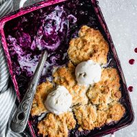 Gluten-Free Blueberry Cobbler with Oat Almond Flour Biscuits