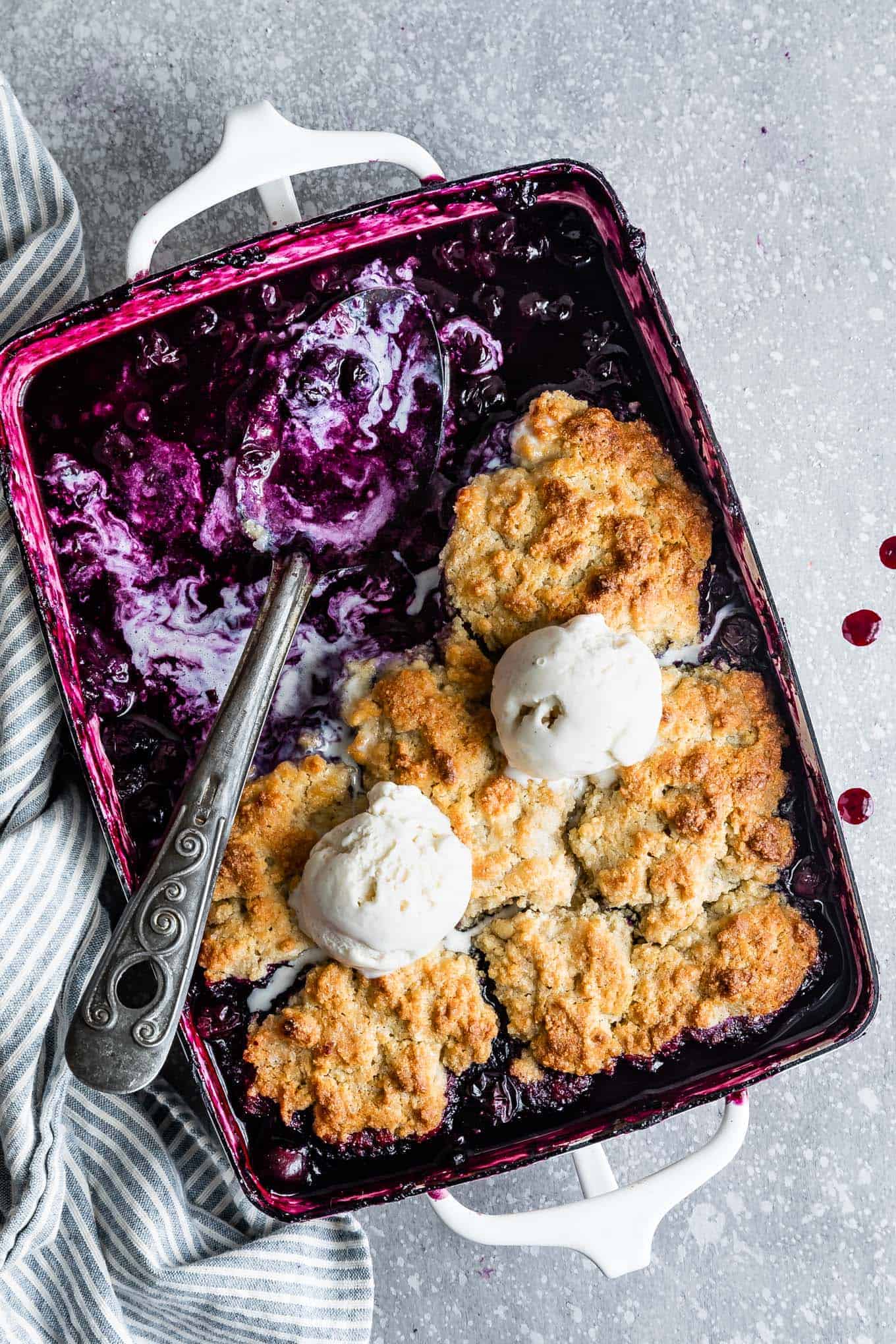 Gluten-Free Blueberry Cobbler with Oat Almond Flour Biscuits