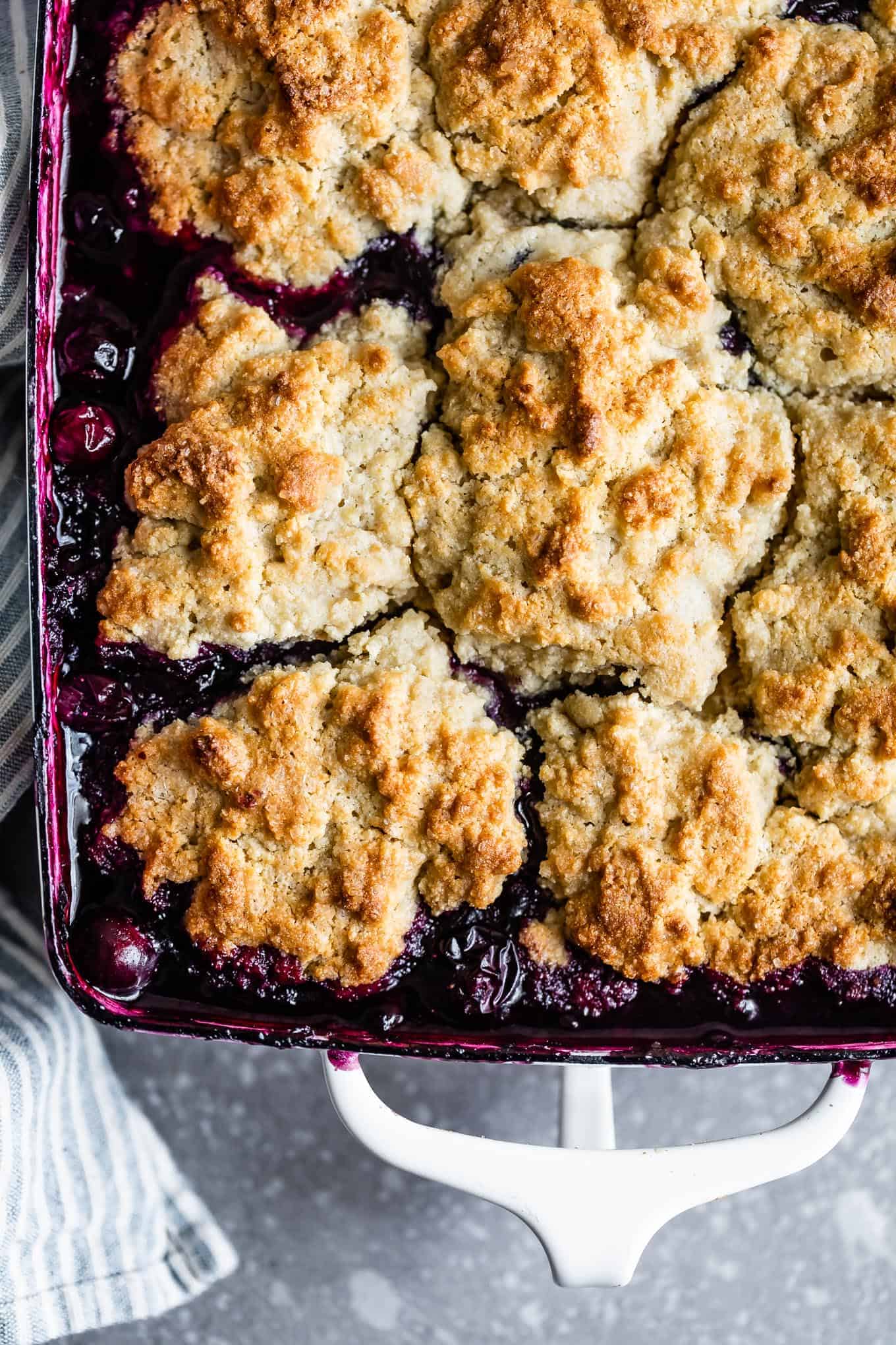 Cobbler with Almond Flour Biscuits