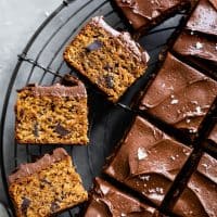 Gluten-Free Snack Tahini Coconut Flour Cake with Chocolate Buttercream