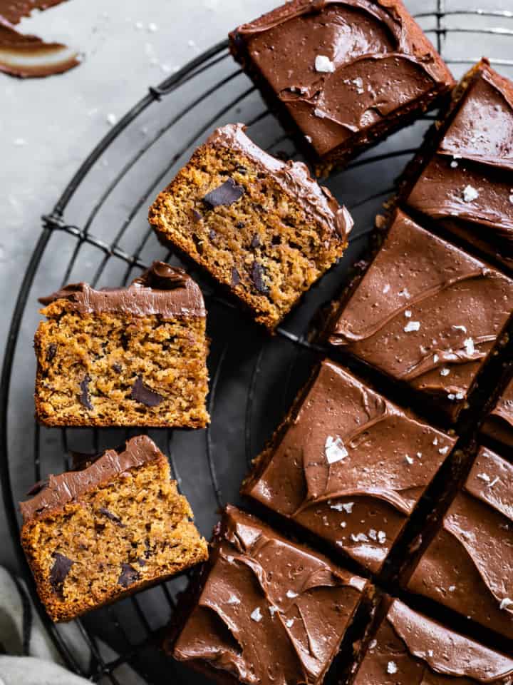 Gluten-Free Snack Tahini Coconut Flour Cake with Chocolate Buttercream