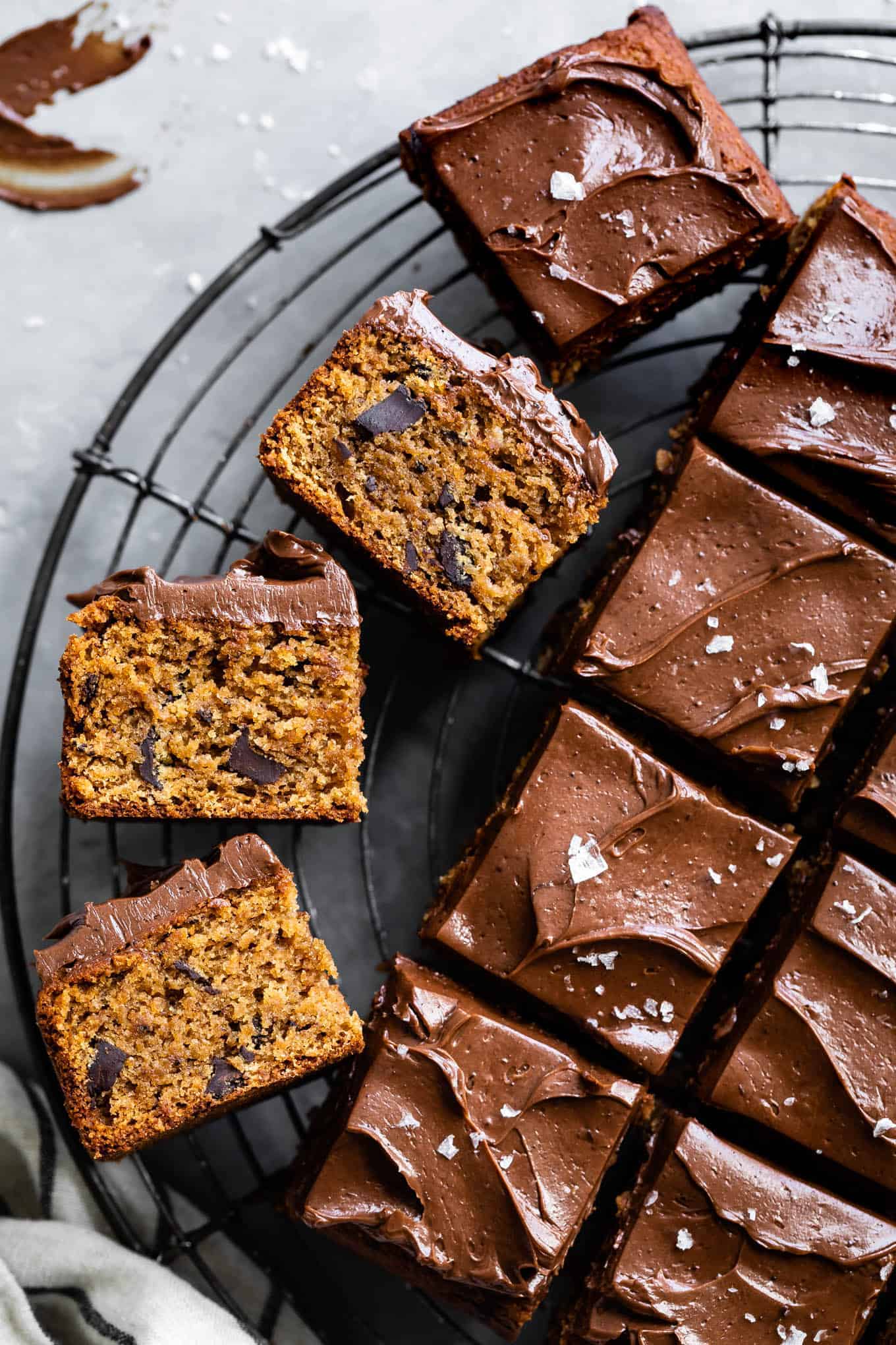 Gluten-Free Snack Tahini Coconut Flour Cake with Chocolate Buttercream