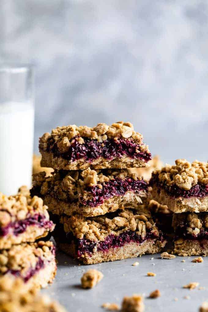 Homemade Berry Chia Oatmeal Bars