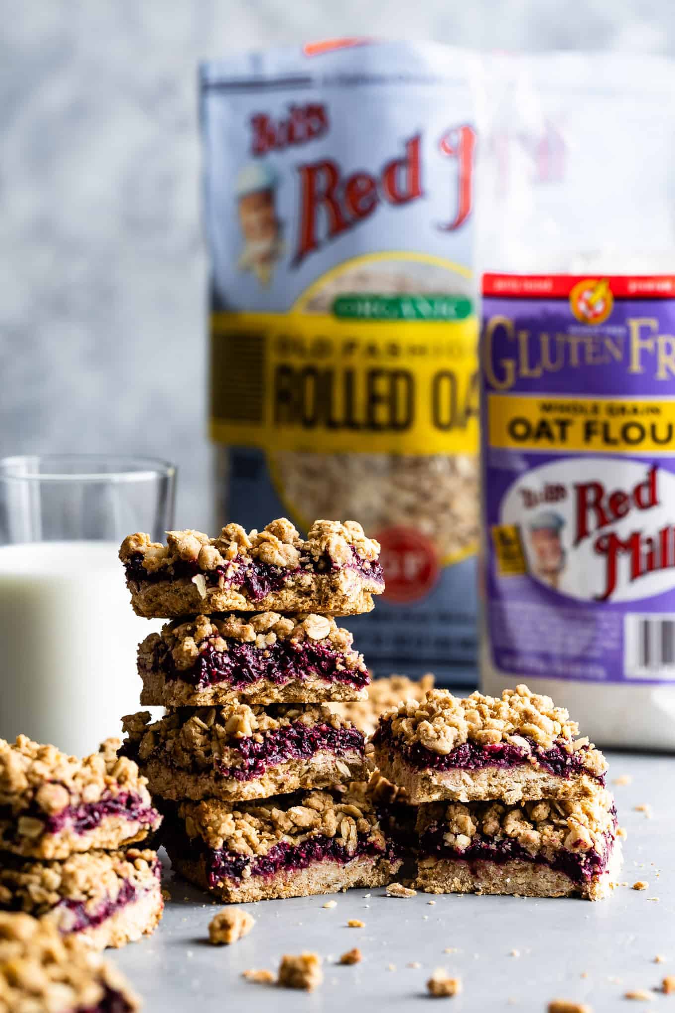 Gluten-Free Breakfast Bars with Chia Jam