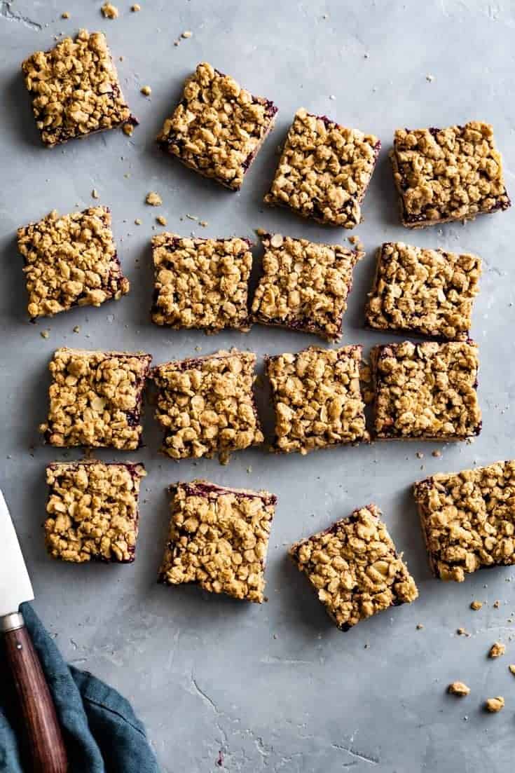 GlutenFree Breakfast Oatmeal Jam Bars Snixy Kitchen