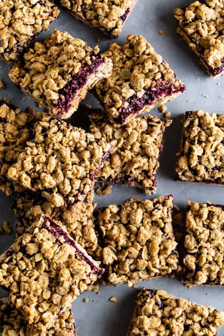 GlutenFree Breakfast Oatmeal Jam Bars Snixy Kitchen