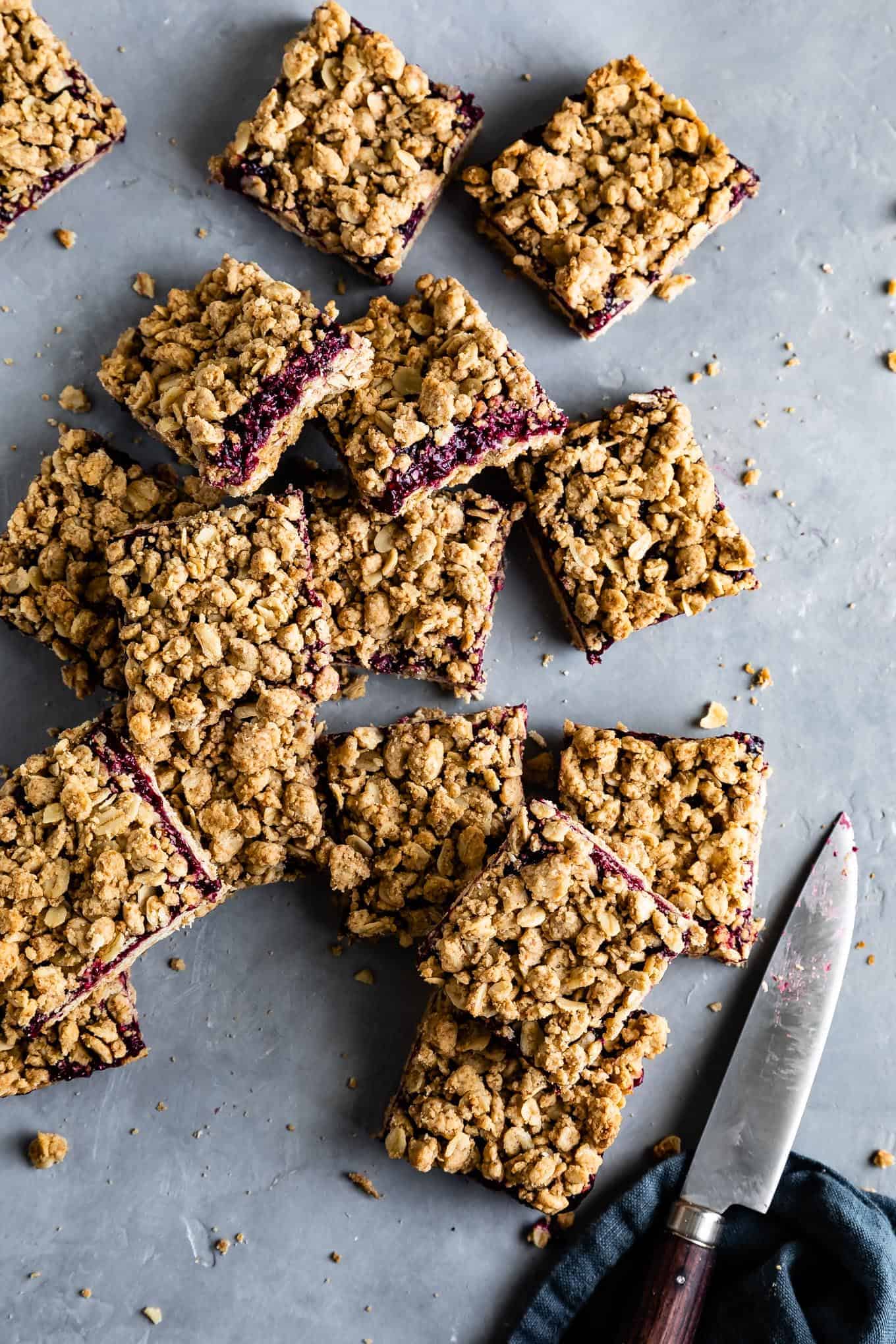 Gluten-Free Oat Bars with Chia Jam