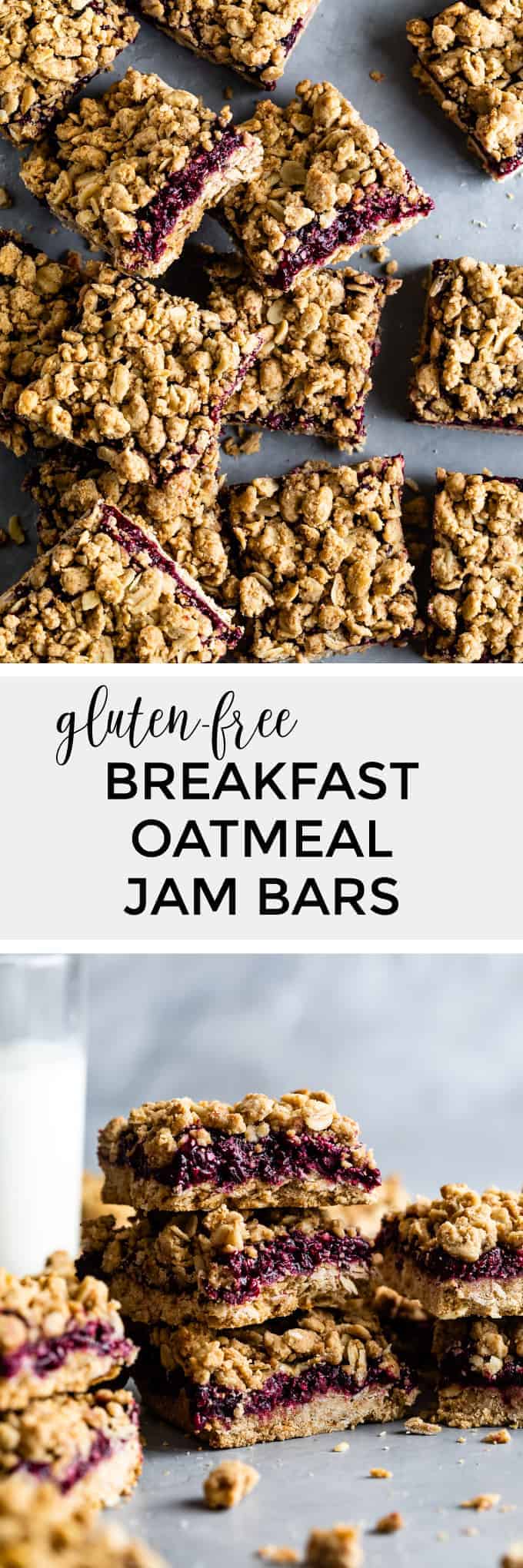 GlutenFree Breakfast Oatmeal Jam Bars Snixy Kitchen