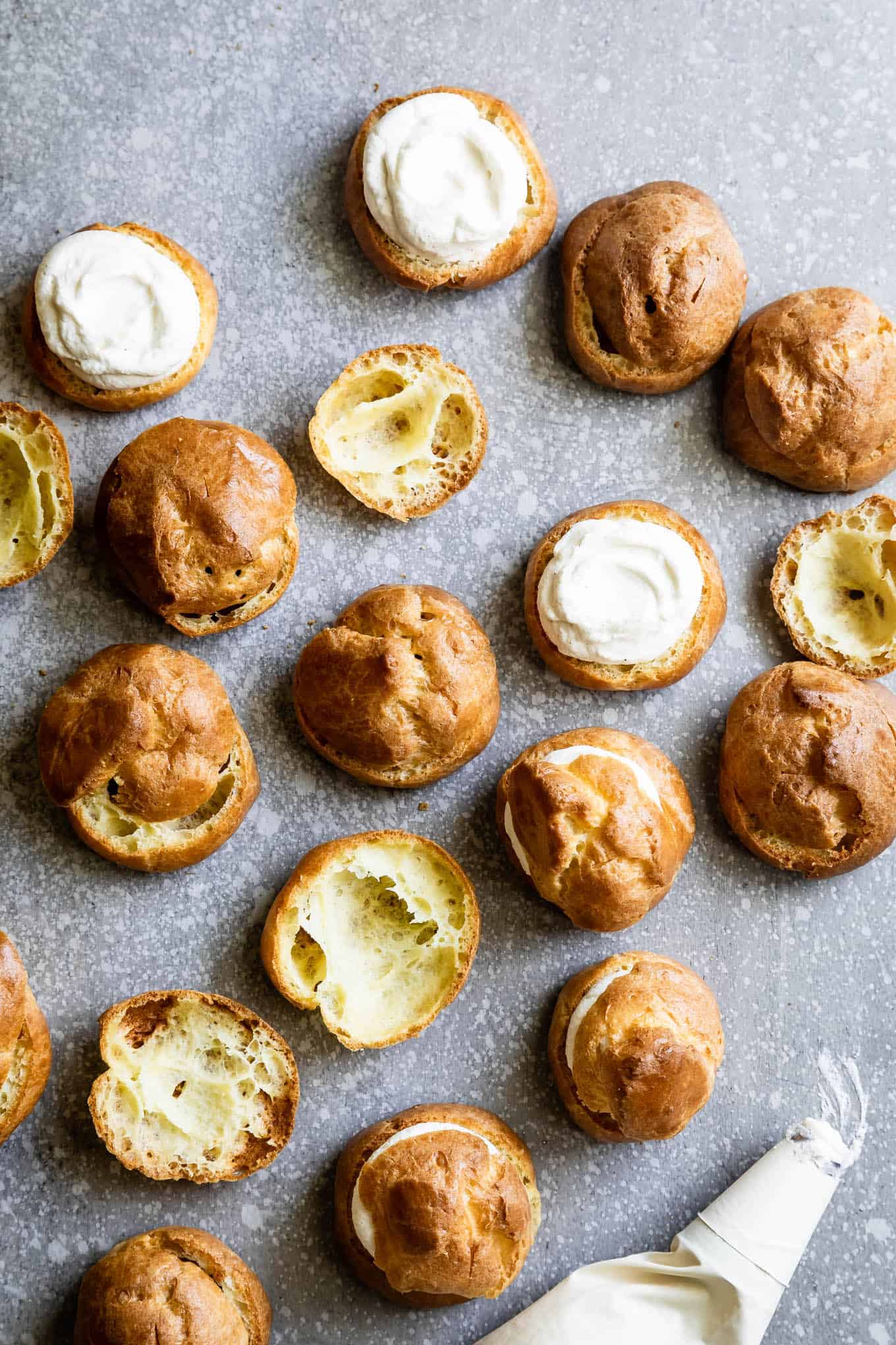 Gluten-Free Cream Puffs with Whipped Cream