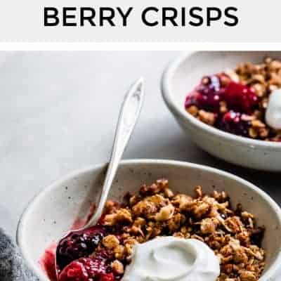 Stovetop Gluten-Free Berry Crisps with Cinnamon Breadcrumbs