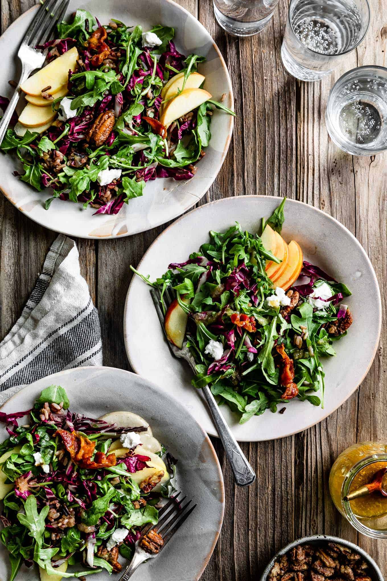 Fall Harvest Salad with Roasted Shallot Vinaigrette