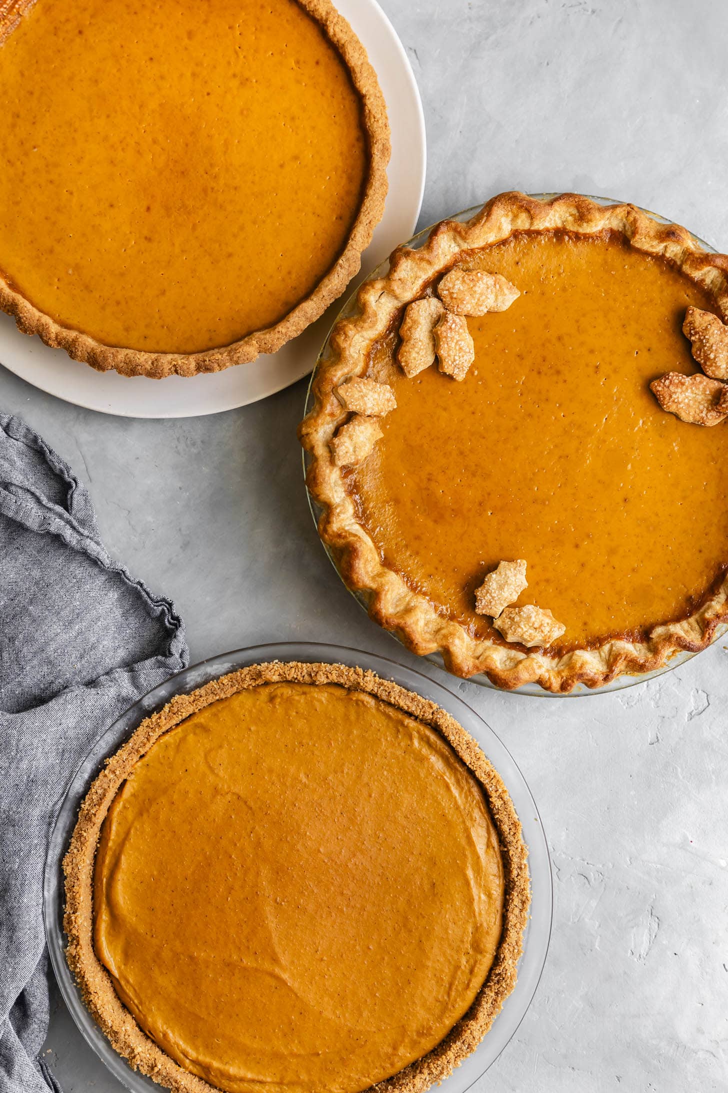 Gluten-Free Dairy-Free Pumpkin Pie with Three Different Crusts