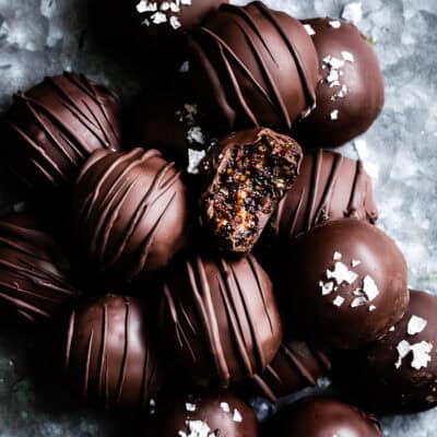 Dark Chocolate Honey Walnut Fig Truffles