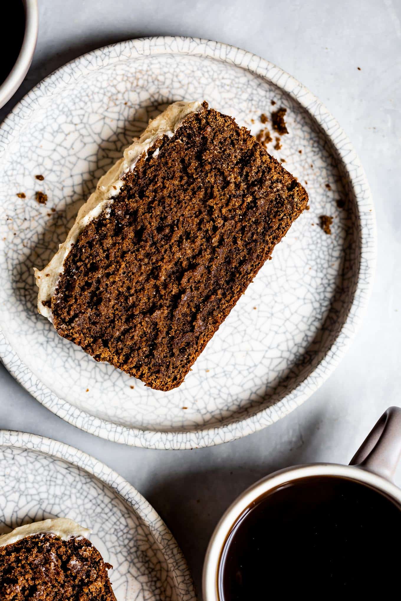 Gluten-Free Gingerbread Molasses Cake with Eggnog Frosting