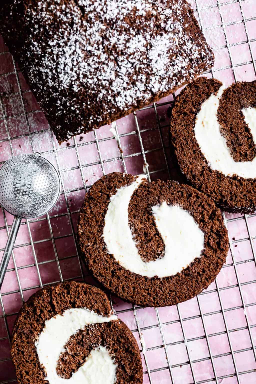 Chocolate GlutenFree Swiss Roll Cake Snixy Kitchen