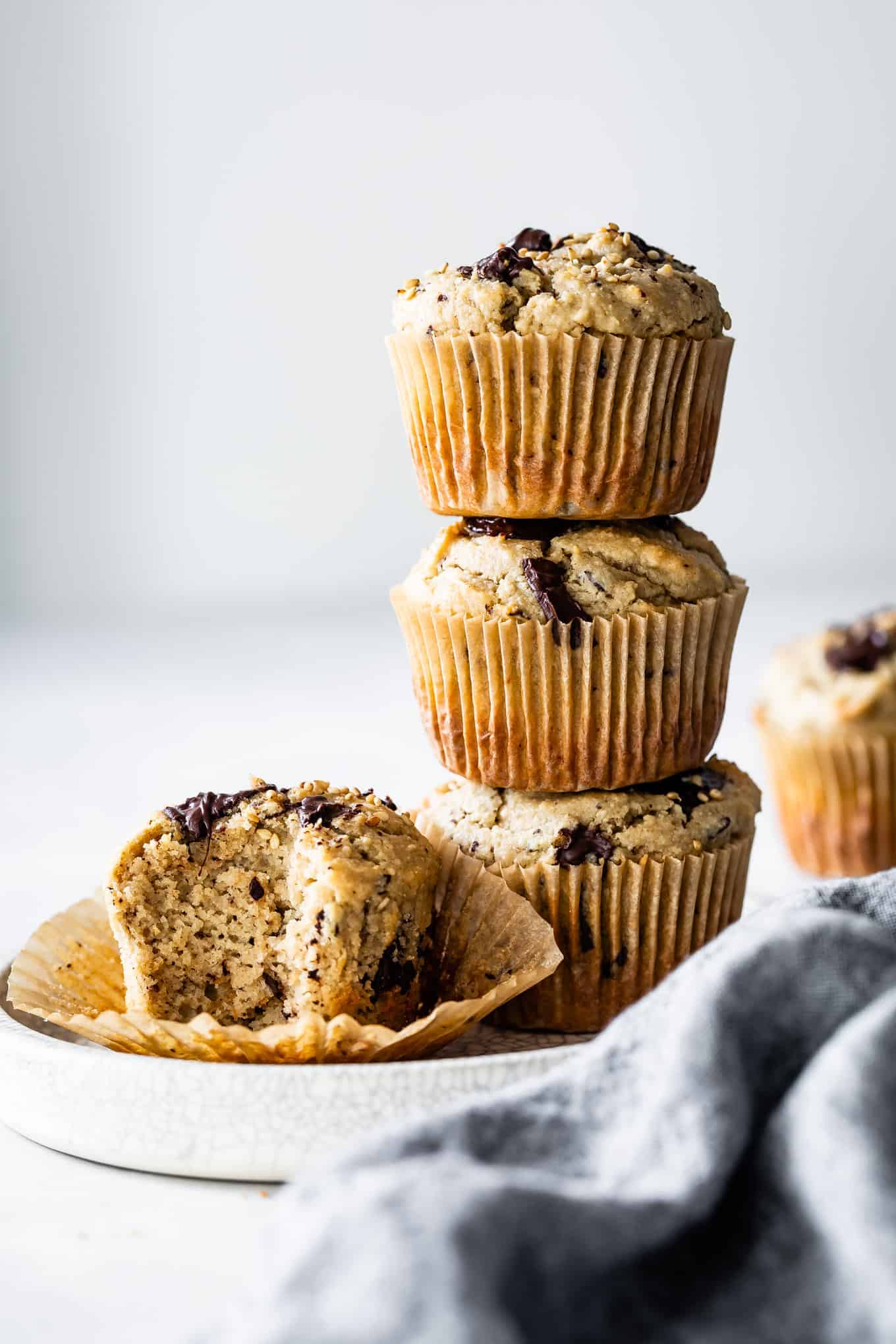 Healthy Banana Chocolate Chip Muffins