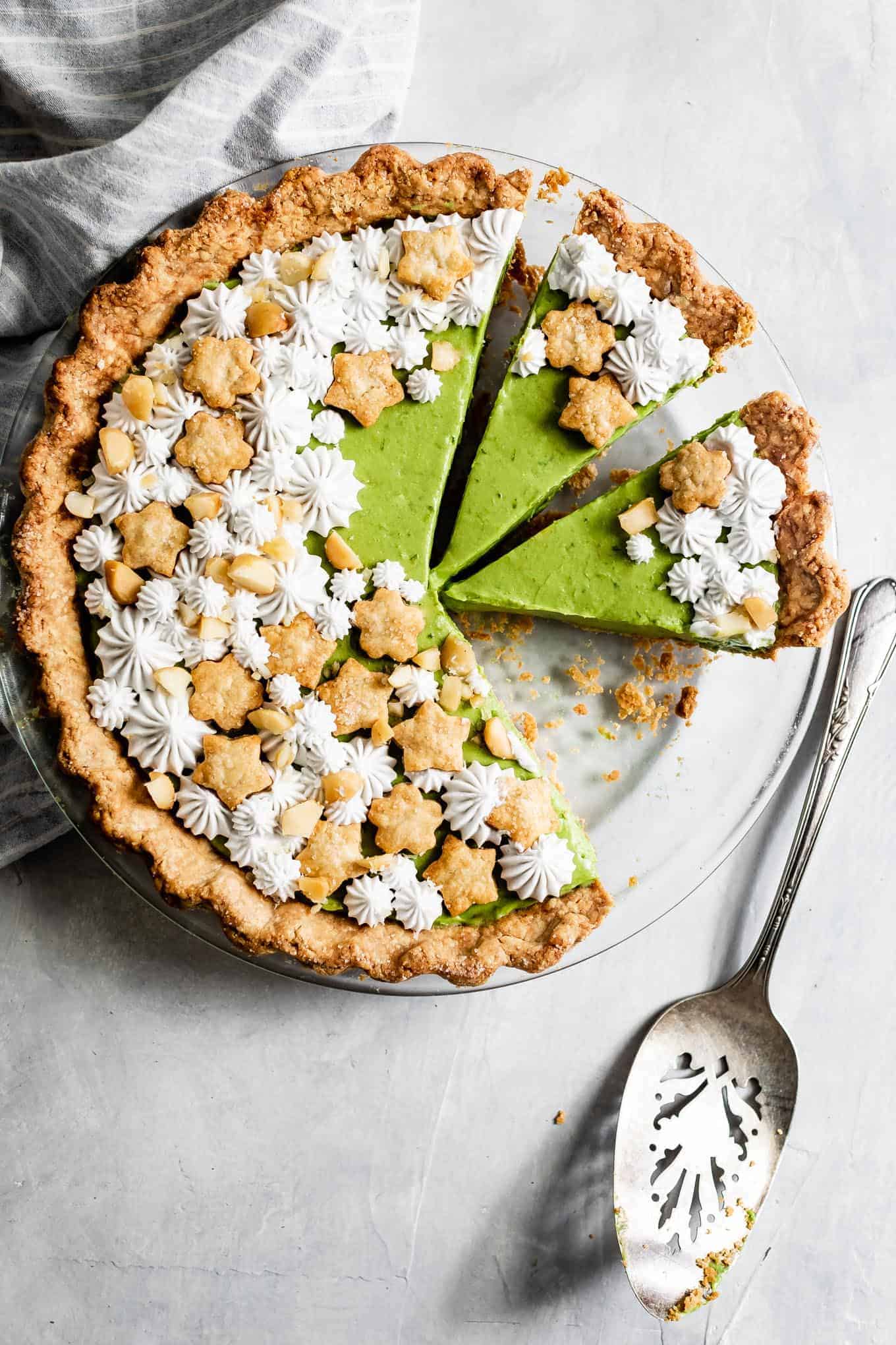 Gluten-Free Key Lime Pie with Matcha