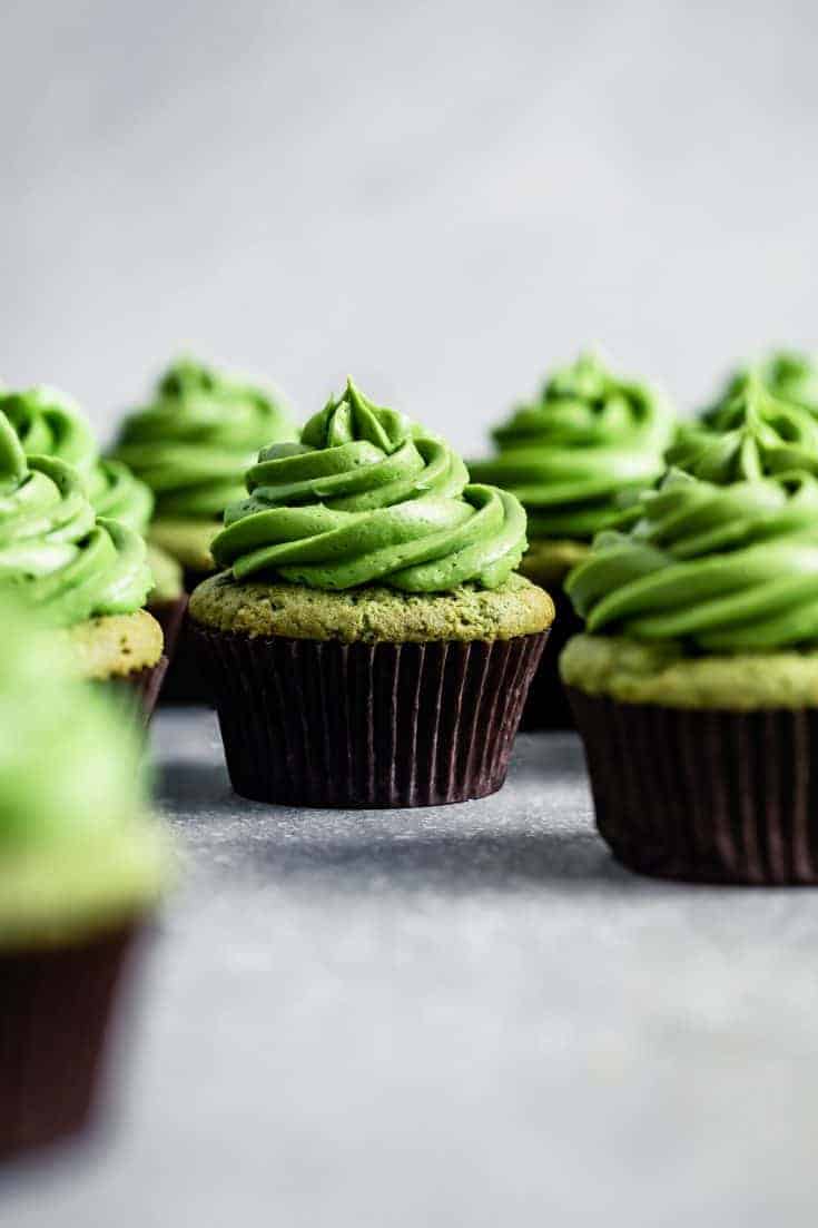 Gluten-Free Matcha Cupcakes with Matcha Frosting | Snixy Kitchen