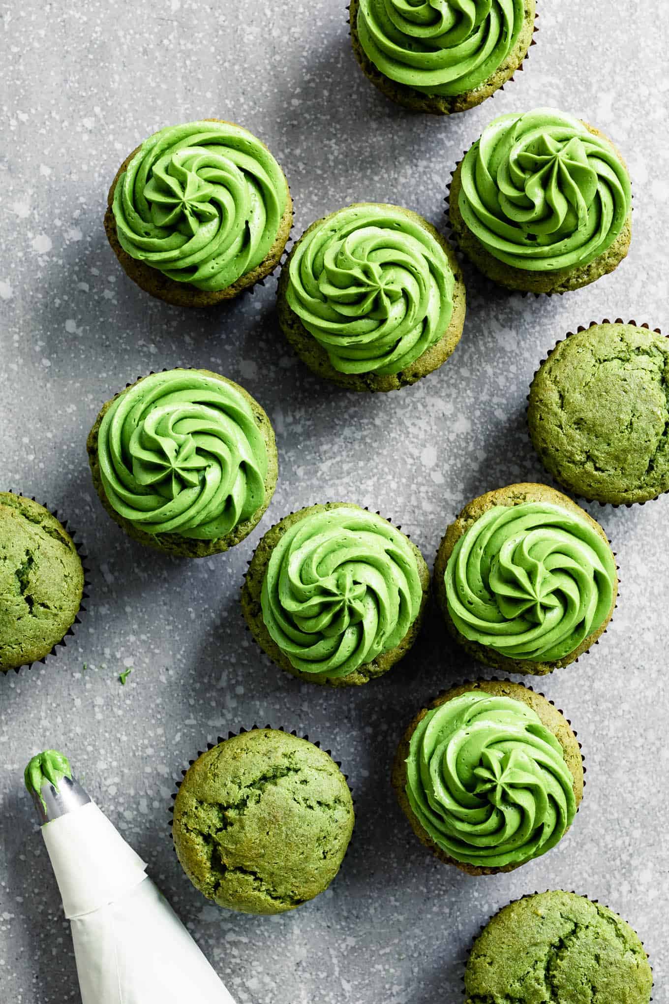 Matcha Cupcakes with Matcha Buttercream