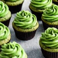 gluten free matcha cupcakes with matcha buttercream