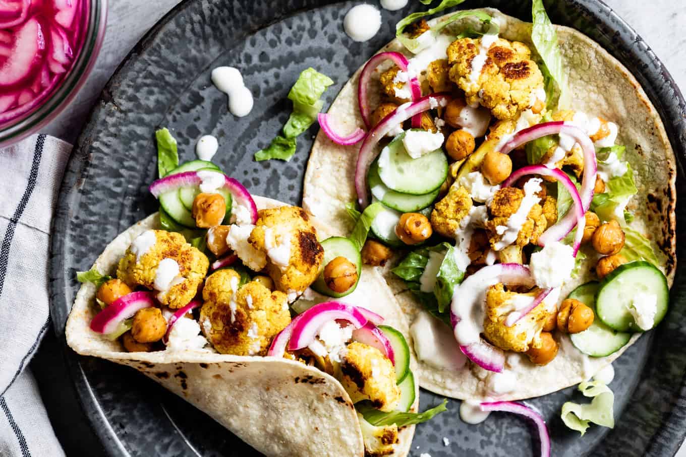 Cauliflower Shawarma Tacos