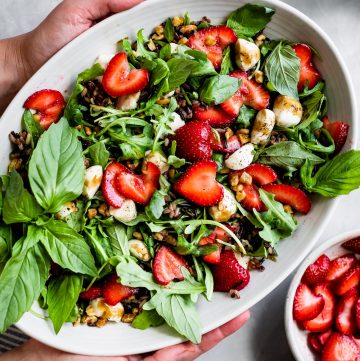 Strawberry Walnut Caprese Salad