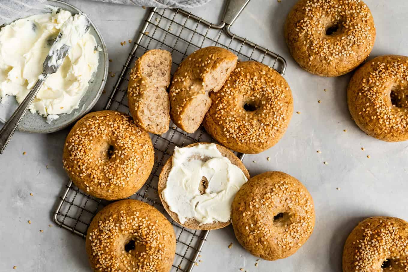 Gluten-Free Bagels Recipe with Cream Cheese