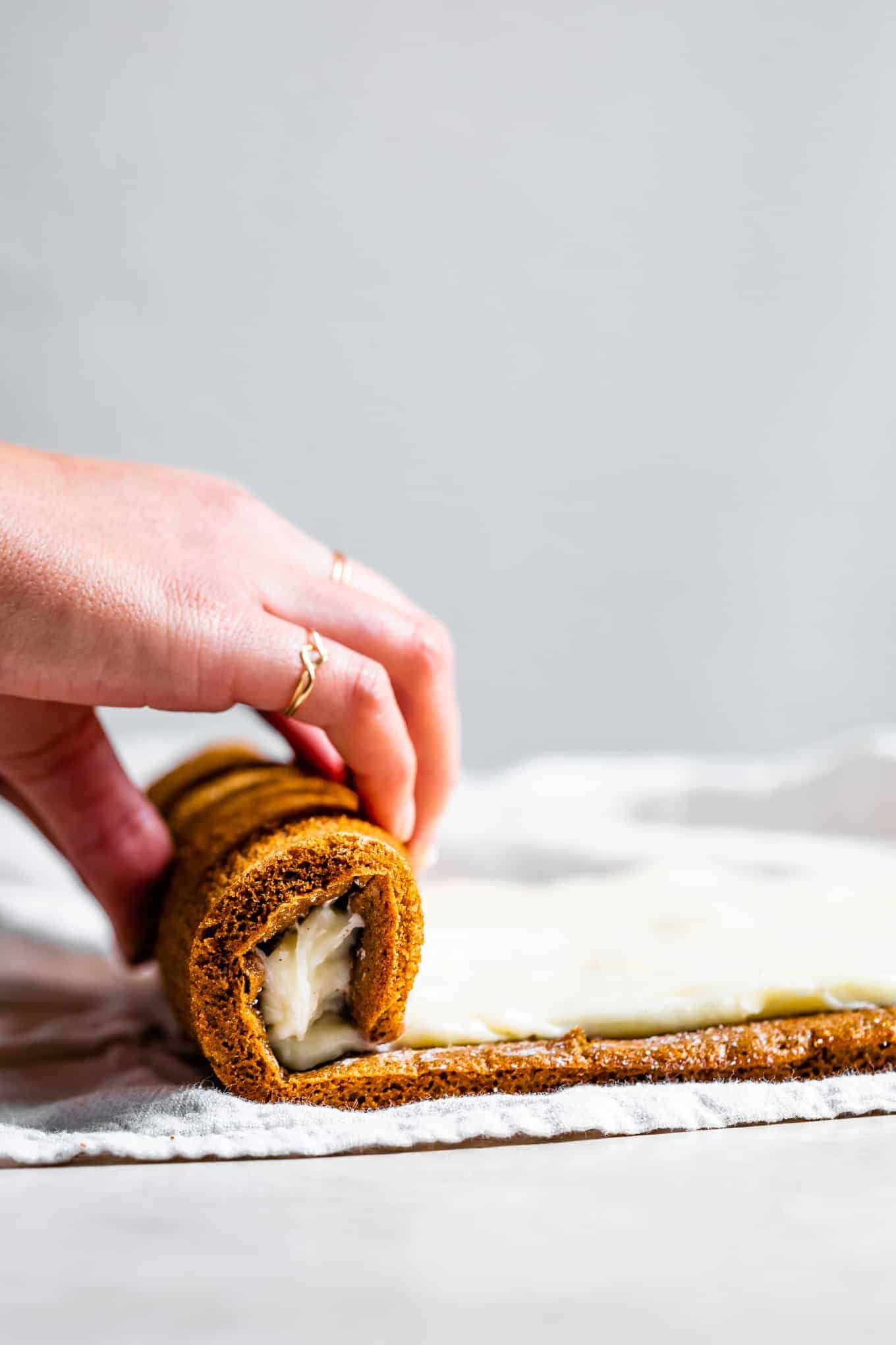 How to Roll Gluten-Free Pumpkin Cream Cheese Roll