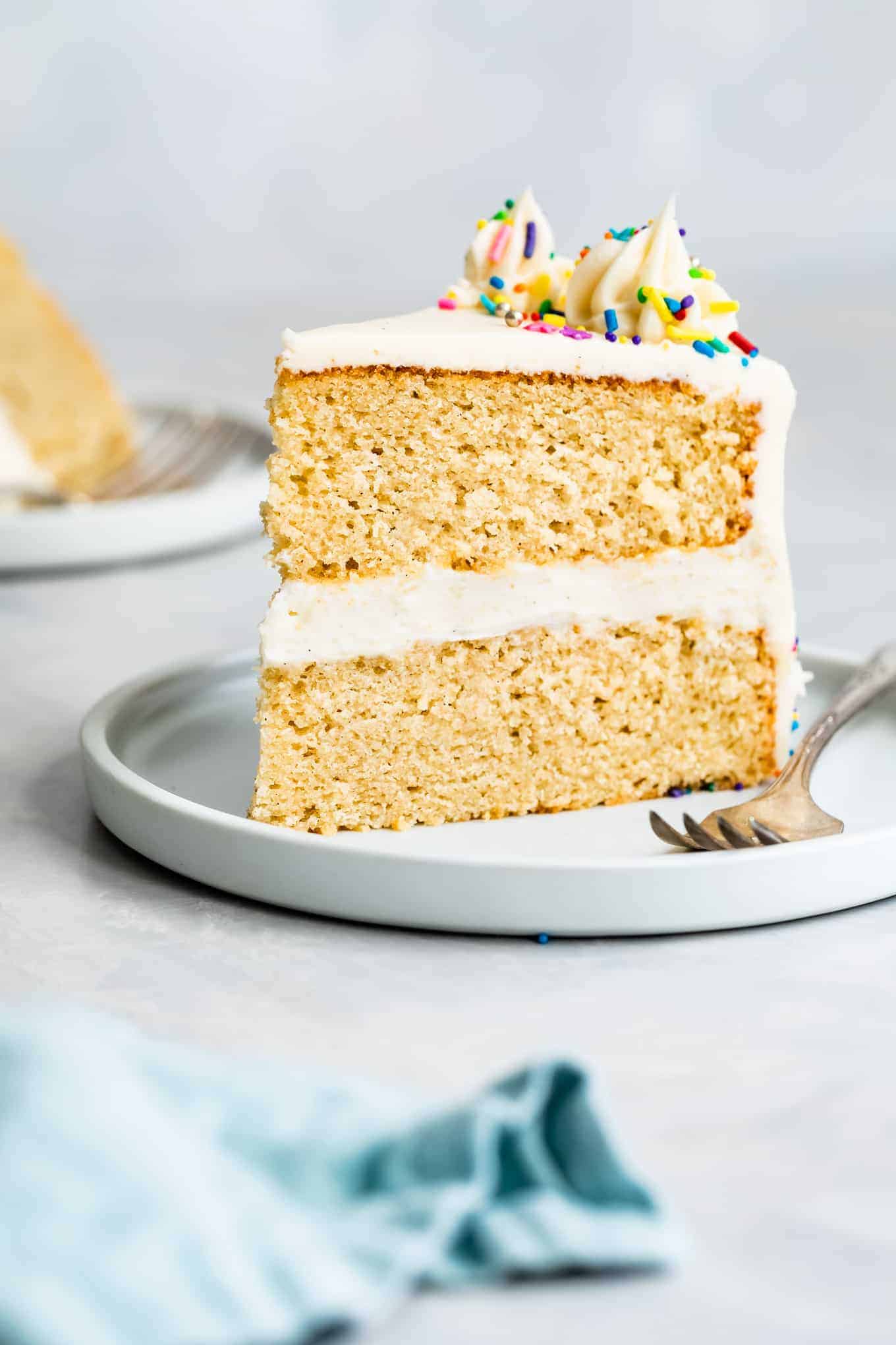 Easy Gluten-Free Yellow Cake Slice