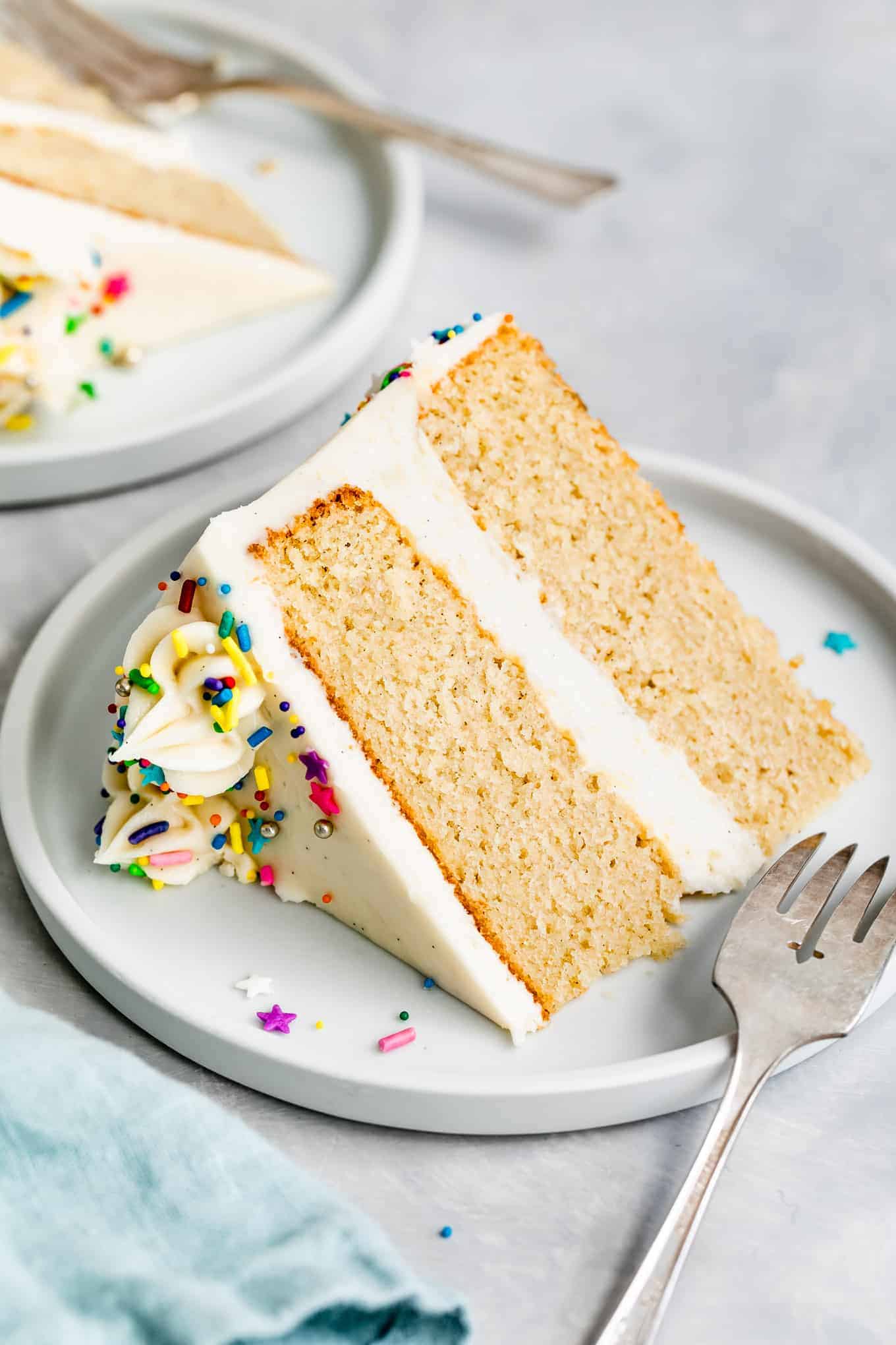 Gluten-Free Vanilla Cake Slice